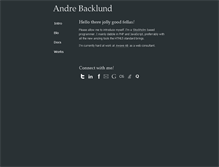 Tablet Screenshot of andrebacklund.com